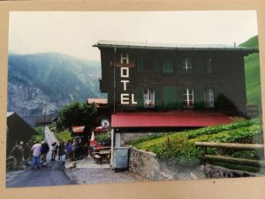 Out hotel in Lauterbrunnen.  Home of the accordion-enthusiast innkeeper and his dance-party starting wife.  (and lots of cats) In a word, HEAVEN.